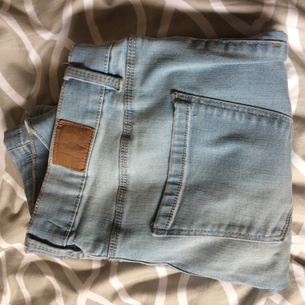 blue denim jeans